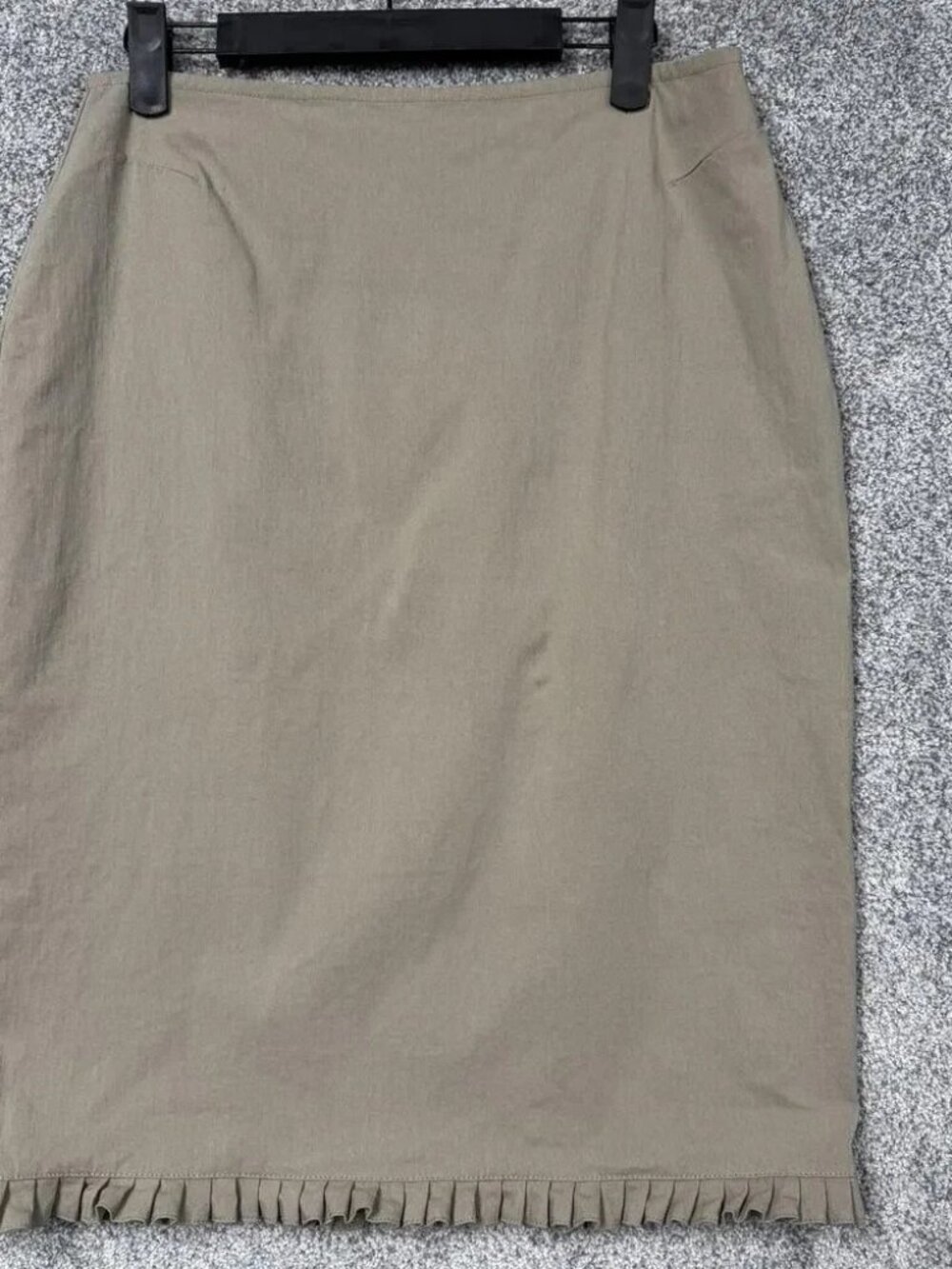 Y2K Express Skirt 7/8 Pencil Ruffle Coquette Office Siren Preppy Light Academia